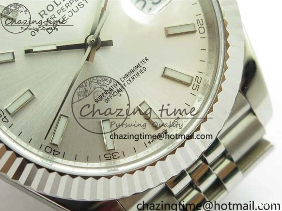 Stick 1:1 Silver on SS Best A3235 Markers Dial DateJust 904L Bracelet VRF Edition 41MM 126334 SS Jubilee 1227